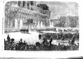 Old Antique Print 1855 Queen Visit Paris Grand Ball Hotel De Ville France 19th