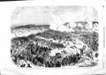 Original Old Antique Print 1855 Fall Sebastopol Assault Arms Malakoff Tow 19th
