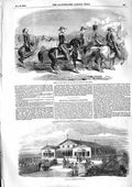 Original Old Antique Print 1855 Funeral Raglan Crimea War Aldershott Club-House
