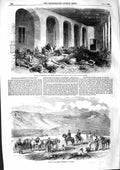 Original Old Antique Print 1855 Hospital Seabastopol War Durgan Valley Baidar