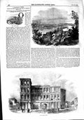 Old Antique Print 1855 View Treves Roman Baths Porta Nigra Architecture 19th
