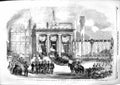 Original Old Antique Print 1855 King Portugal Keys City Siers Lisbon Horses