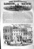 Old Antique Print 1855 Office War Department Buckingham House Pall-Mall 19th