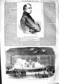 Original Old Antique Print 1855 Baron Bruck Austrian Minister France Got 19th