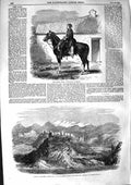 Original Old Antique Print 1855 Omer Pacha Camp Black Sea Mountains Wa Victorian
