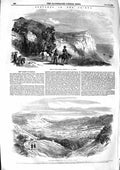 Original Old Antique Print 1855 Pass Poros Baidar Crimea War Mountains Siers