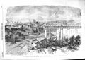 Original Old Antique Print 1855 View Sebastopol St. Peter Paul Architecture