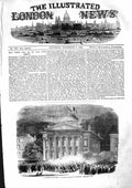 Original Old Antique Print 1855 Illuminations Montreal Fall Sebastopol War 19th