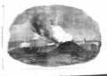 Old Antique Print 1855 Siege Sebastopol Destruction Large Barracks Fire 19th