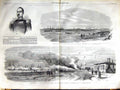 Original Old Antique Print 1855 Bombardment Kinburn General Bazaine War Siers