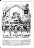 Original Old Antique Print 1855 Decoration Guildhall Lord Mayor'S Day East End