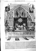 Original Old Antique Print 1855 Decoration Guildhall Lord Mayor'S Day West End