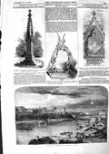 Old Antique Print 1855 View Sebastopol Fillingham Memorial Dalton Neville 19th