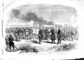 Original Old Antique Print 1855 Surrender Russian General Kinburn Siers War