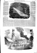 Original Old Antique Print 1855 Torchlight Know-Nothings Fire-Engine Cin 19th