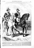 Old Antique Print 1855 King Sardinia Emperor French Review Paris France 19th