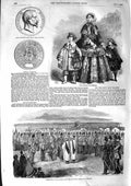Old Antique Print 1855 Paris Fashion West Kent Light Infantry Aldershott 19th