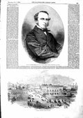Old Antique Print 1855 Governor-General India Viscount Canning Calcutta 19th