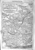 Original Old Antique Print 1855 Map Country Simpheropol Baidar Cri Victorian