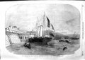 Original Old Antique Print 1855 Arrival King Sardinia Vivid Ship Dover England
