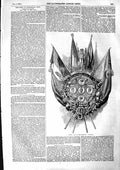 Original Old Antique Print 1855 Grand Trophy Corridor Guildhall Inkerman 19th
