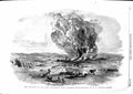 Old Antique Print 1855 Explosion Right Siege-Train Inkerman Mill Goodall 19th