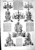 Original Old Antique Print 1855 Gsmith Plate Michael Angelo Cellini Benevolence