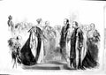 Old Antique Print 1855 King Sardinia Order Garter Windsor Castle London 19th