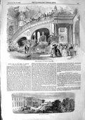 Old Antique Print 1855 Staircase Hotel De Ville Paris Chateau Compeigne 19th