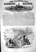 Original Old Antique Print 1855 Madame Gschmidt Jenny Lind Exeter Hall Opera