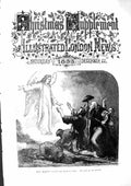 Original Old Antique Print 1855 Colour Shepherds Sheep Angel Leighton Victorian
