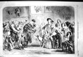 Original Old Antique Print 1856 Twelfth Night Wassail Bowl Children Dog 19th