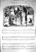 Old Antique Print 1856 Sheet Music The Dangers English Song Bishop Mackay 19th