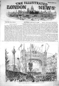 Original Old Antique Print 1856 French Crimea Troops Place De La Bastille Paris