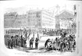 Old Antique Print 1856 Emperor Crimean Troops Place De La Bastille Paris 19th