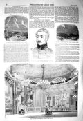 Old Antique Print 1856 Lord Dynevor Meteor Isle Wight Music-Room Brighton 19th