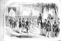 Original Old Antique Print 1856 Presentation Grand Cordon Sultan Constan 19th