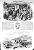 Old Antique Print 1856 News Fall Sebastopol Ceylon Army Stores Cathcart 19th