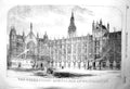 Old Antique Print 1856 Peers Front Palace Westminster London Architecture 19th
