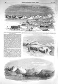Old Antique Print 1856 Mining Mineralogical Exploring Greenland Kangerlic 19th