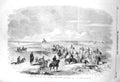Original Old Antique Print 1856 Paper Hunt Sebastopol Horses Siers War 19th