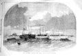 Original Old Antique Print 1856 Gun-Boat Flotilla Ryde Isle Wight War Ships
