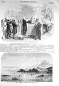 Original Old Antique Print 1856 Peerages House Lords Ship Wreck Amelia Jersey