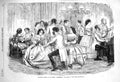 Original Old Antique Print 1856 Foxhunters Regaling Degenerate Days Romance