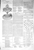 Original Old Antique Print 1856 Cup Henry Viii Barber Surgeons Chess Board 19th