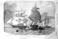 Original Old Antique Print 1856 Baltic Ships Arrogant Euryalus Amphion Driver