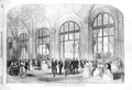 Original Old Antique Print 1856 American Ball Hotel Du Louvre Paris France 19th