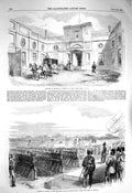 Old Antique Print 1856 Earl Clarendon Paris Officers Army Queen Woolwich 19th