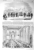 Old Antique Print 1856 British-Italian Legion Novara Masonic Institution 19th