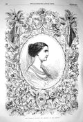 Original Old Antique Print 1856 Portrait Imperial Majesty Empress French 19th